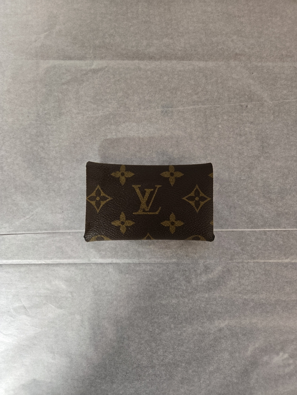 Monogram Canvas Card & Key Holder in Brown and Gold
